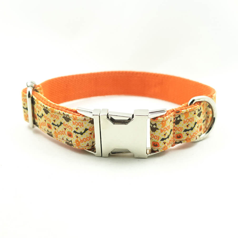 Custom Halloween Dog Collar And Leash Set