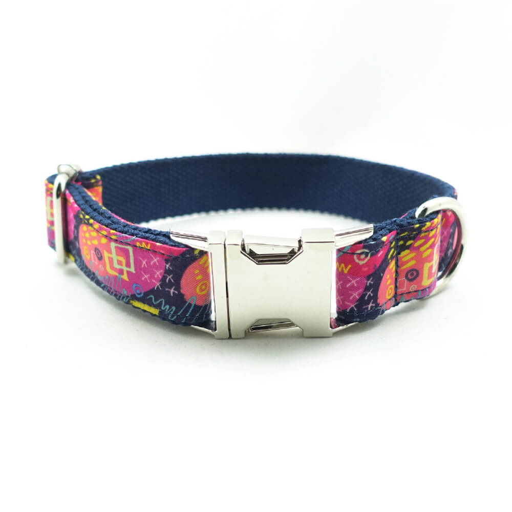 Custom Deep Graffiti Dog Collar And Leash Set