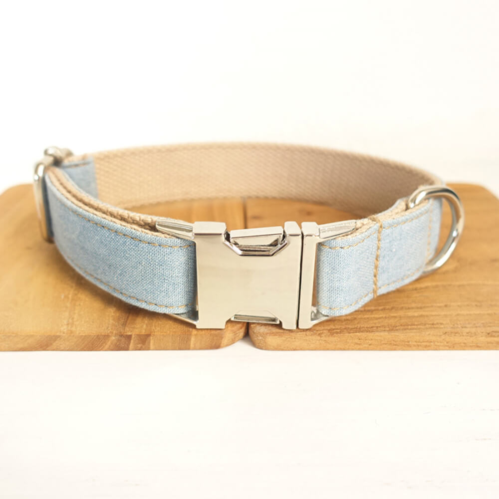 Custom Light Denim Dog Collar