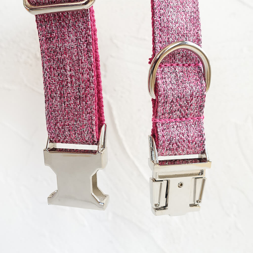 Custom Pink Suit Dog Collar