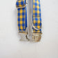 Custom Yellow Blue Plaid Dog Collar