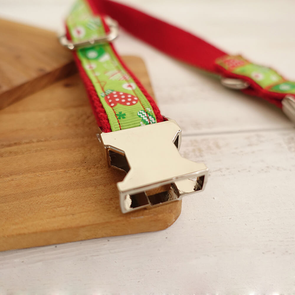 Custom Christmas Dog Collar And Leash Set