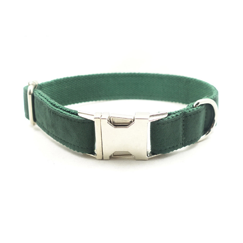 Custom Army Green Dog Collar And Leash Set