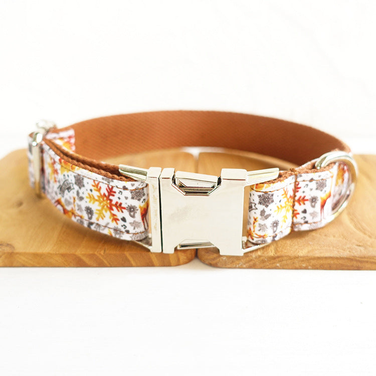 Custom Christmas Golden Dog Collar