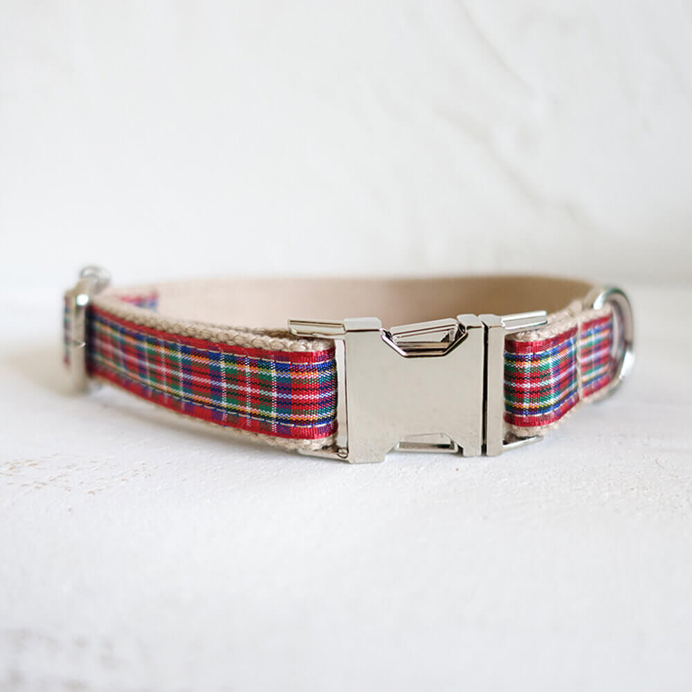 Custom Scotland Plaid Dog Collar