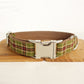 Custom Green Plaid Dog Collar