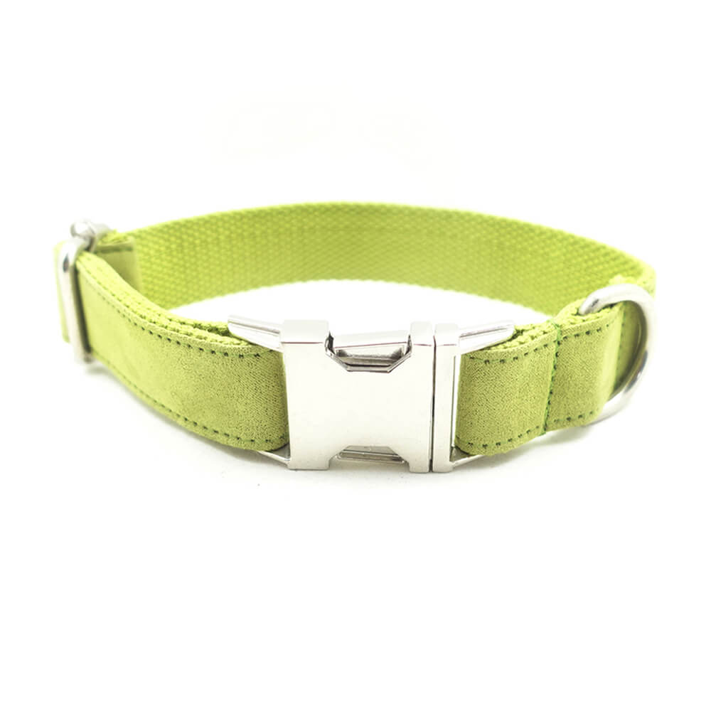 Custom Candy Green Dog Collar And Leash Set