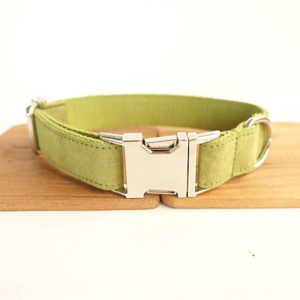 Custom Candy Green Dog Collar And Leash Set