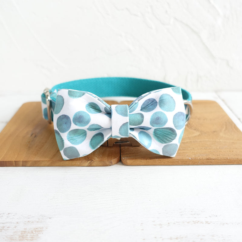 Custom Bubble Dog Collar Bow Tie Set