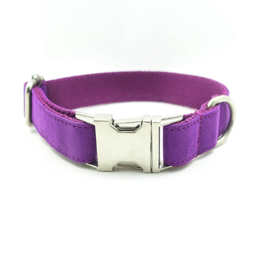 Custom Candy Purple Dog Collar And Leash Set