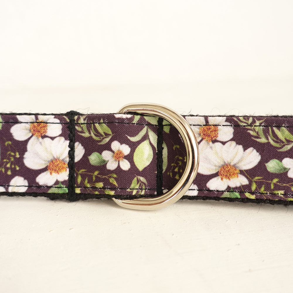 Black Daisy Dog Leash