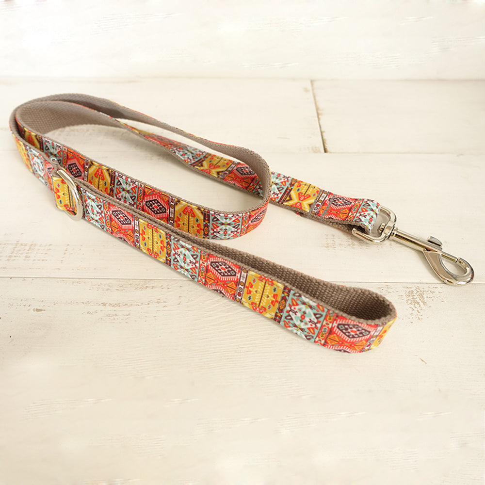 Gray Boho Dog Leash