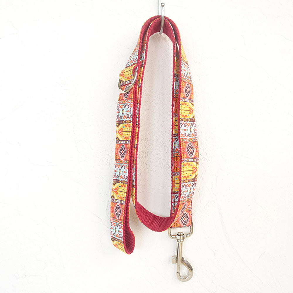 Red Boho Dog Leash