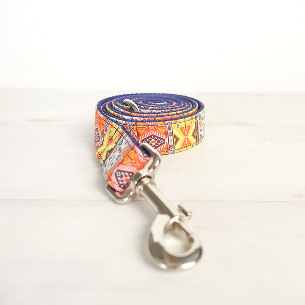 Blue Boho Dog Leash