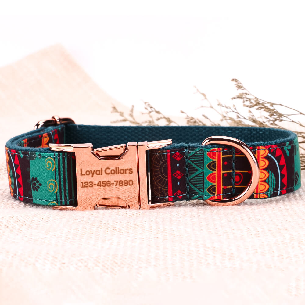 Matching Maya Dog Collar And Bracelet Set