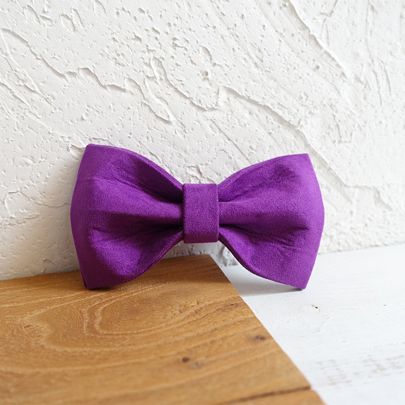 Custom Candy Purple Dog Collar Bow Tie Set