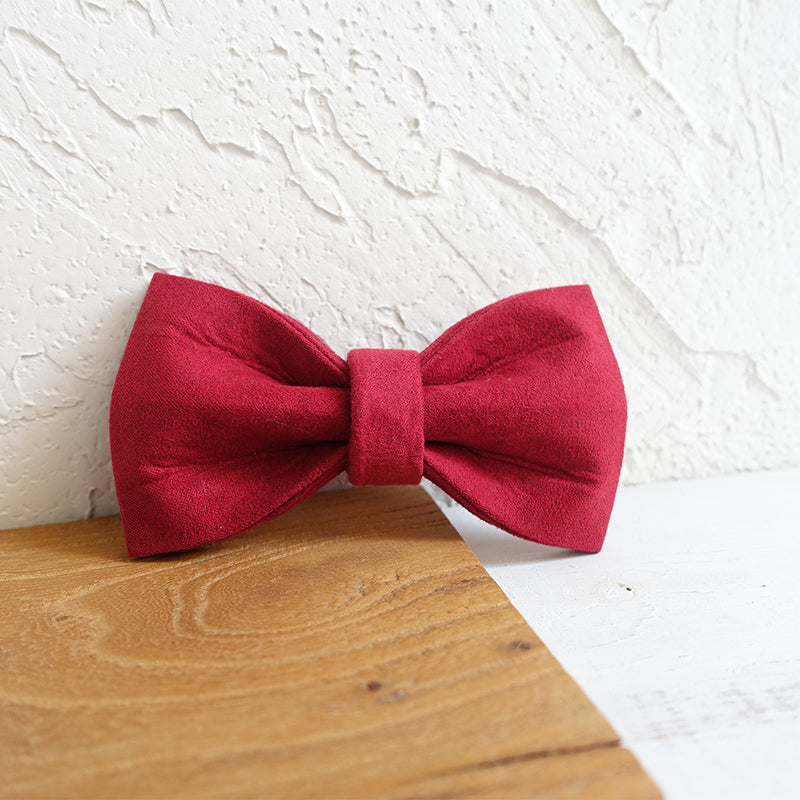 Custom Cherry Dog Collar Bow Tie Set