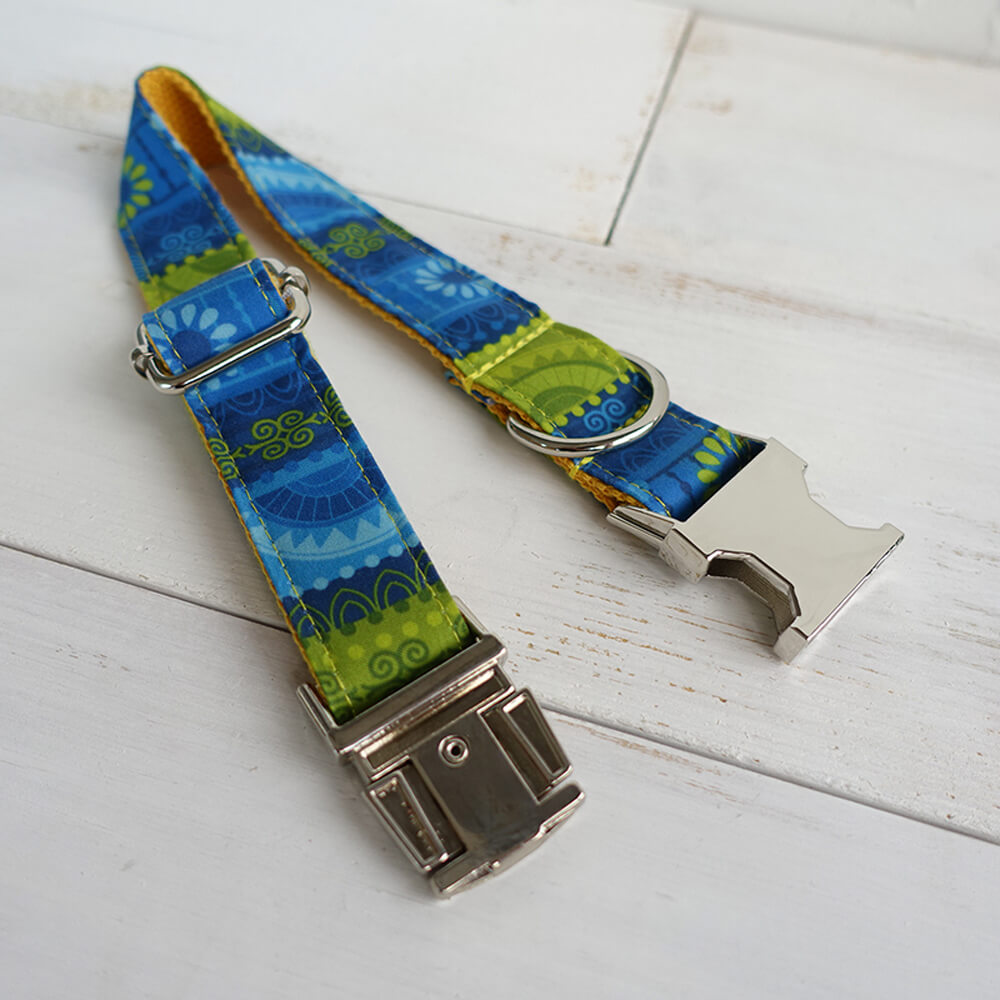 Custom Folk Yellow Dog Collar